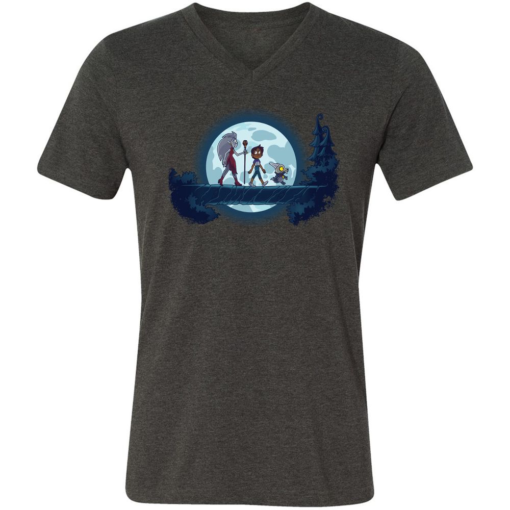 Unisex V-Neck T-Shirt - 18J8VYS6 - Dark Grey Heather - 8