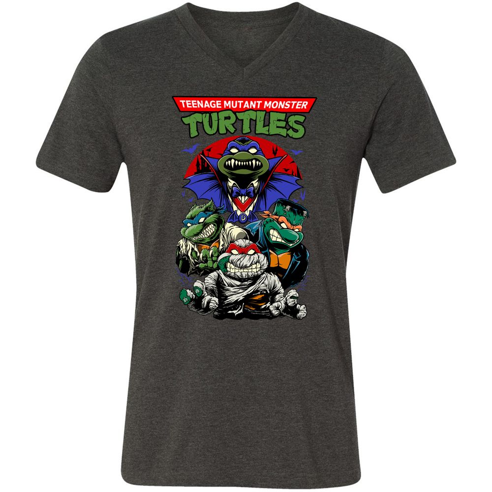 Unisex V-Neck T-Shirt - R6G7N8AT - Dark Grey Heather - 8