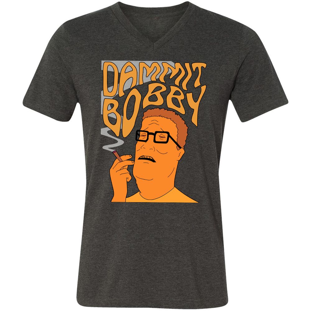 Unisex V-Neck T-Shirt - 96C3D54K - Dark Grey Heather - 8