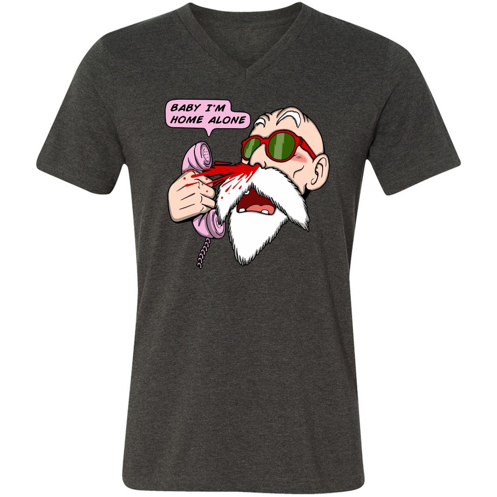 Unisex V-Neck T-Shirt - HH64NSM6 - Dark Grey Heather - 8