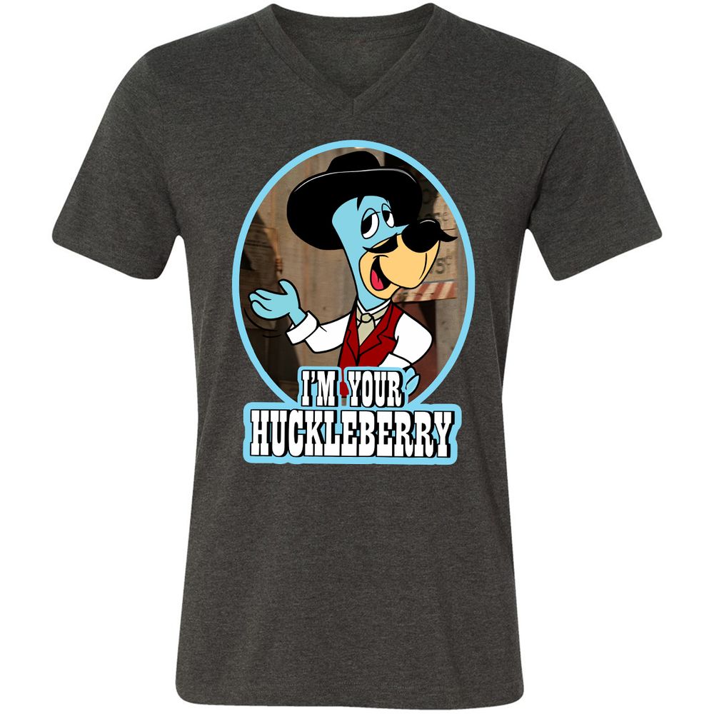Unisex V-Neck T-Shirt - 8XYAZ9V8 - Dark Grey Heather - 8
