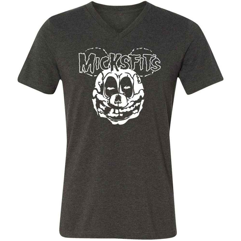 Unisex V-Neck T-Shirt - 1S1WN6DR - Dark Grey Heather - 8