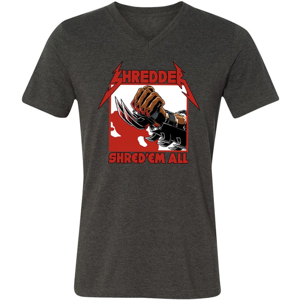 Unisex V-Neck T-Shirt - 5F86H2PV - Dark Grey Heather - 8