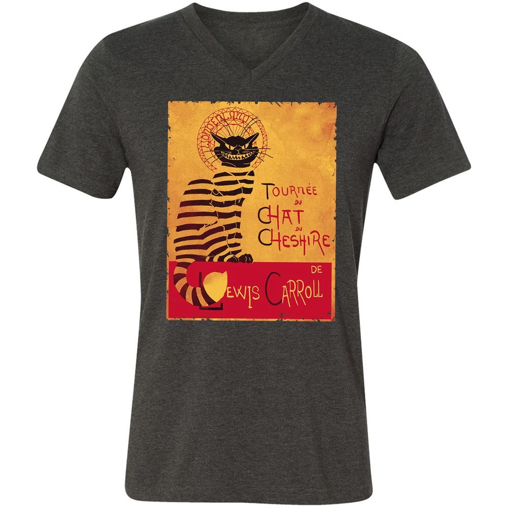 Unisex V-Neck T-Shirt - LMZMLQP4 - Dark Grey Heather - 8