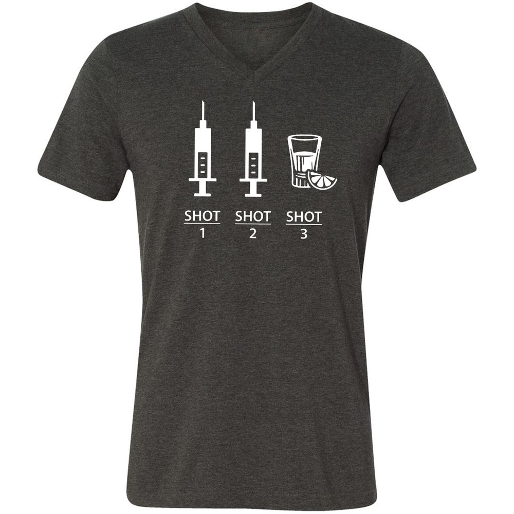 Unisex V-Neck T-Shirt - XXT8JSPJ - Dark Grey Heather - 8