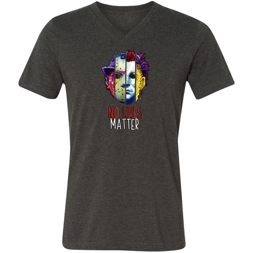 Unisex V-Neck T-Shirt - FCPBWEFD - Dark Grey Heather - 8