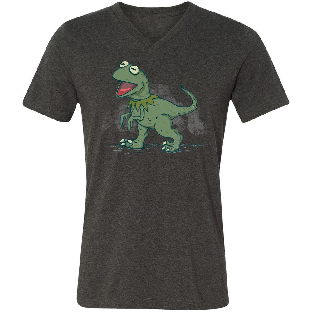Unisex V-Neck T-Shirt - N9DV84NF - Dark Grey Heather - 8