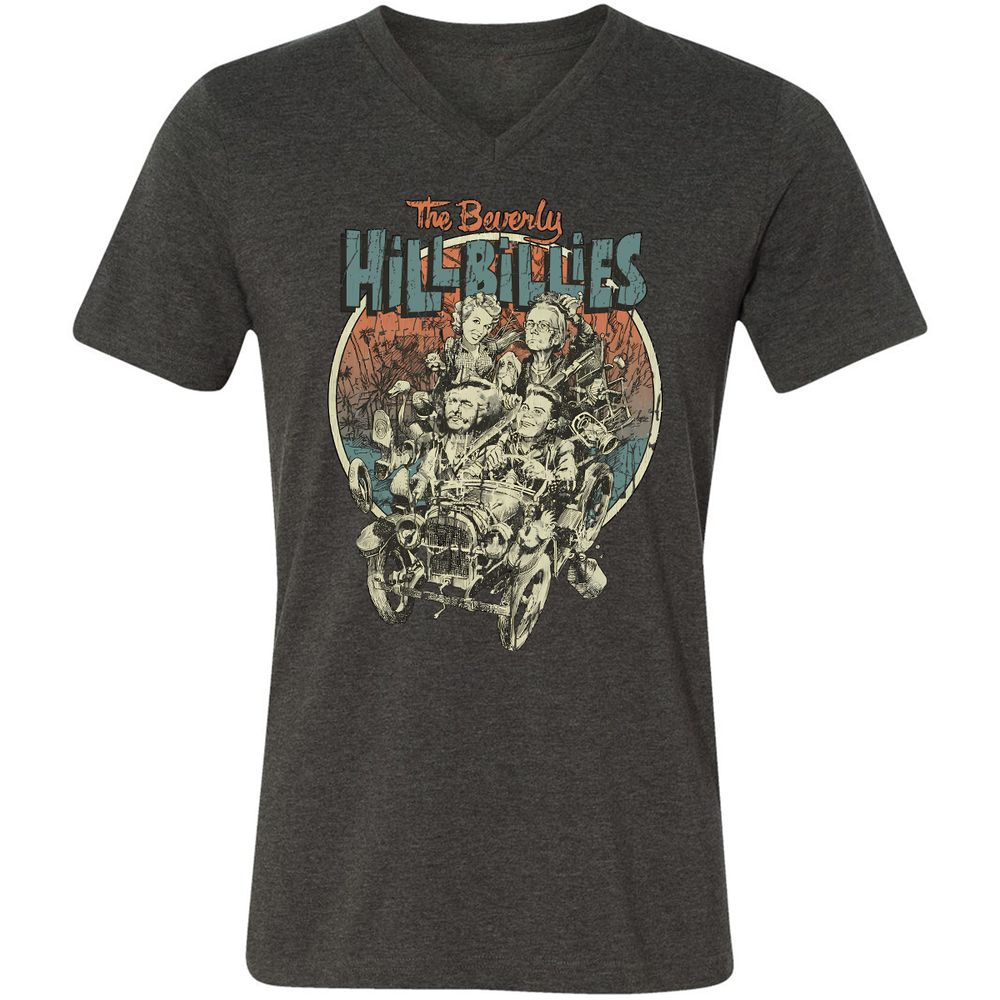 Unisex V-Neck T-Shirt - KXGQ6THJ - Dark Grey Heather - 8