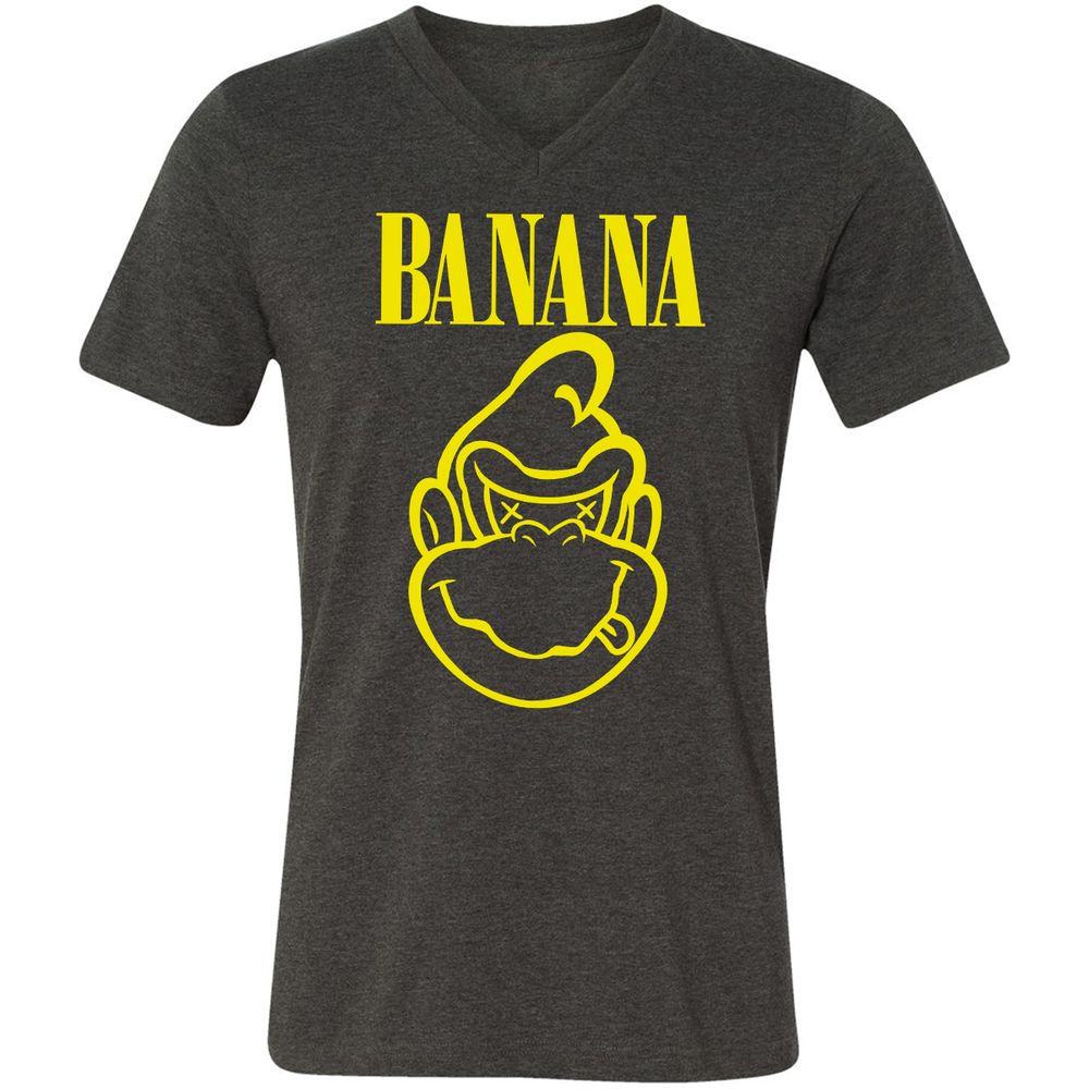 Unisex V-Neck T-Shirt - T8AWCFGJ - Dark Grey Heather - 8