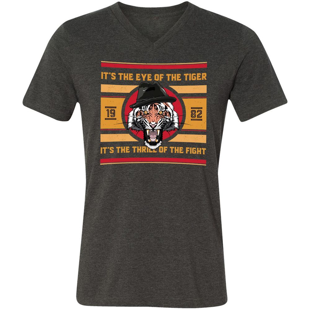 Unisex V-Neck T-Shirt - SRG7D2ZH - Dark Grey Heather - 8