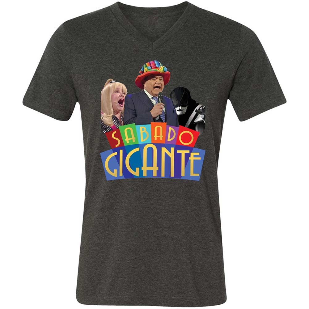 Unisex V-Neck T-Shirt - UCS1DPUX - Dark Grey Heather - 8