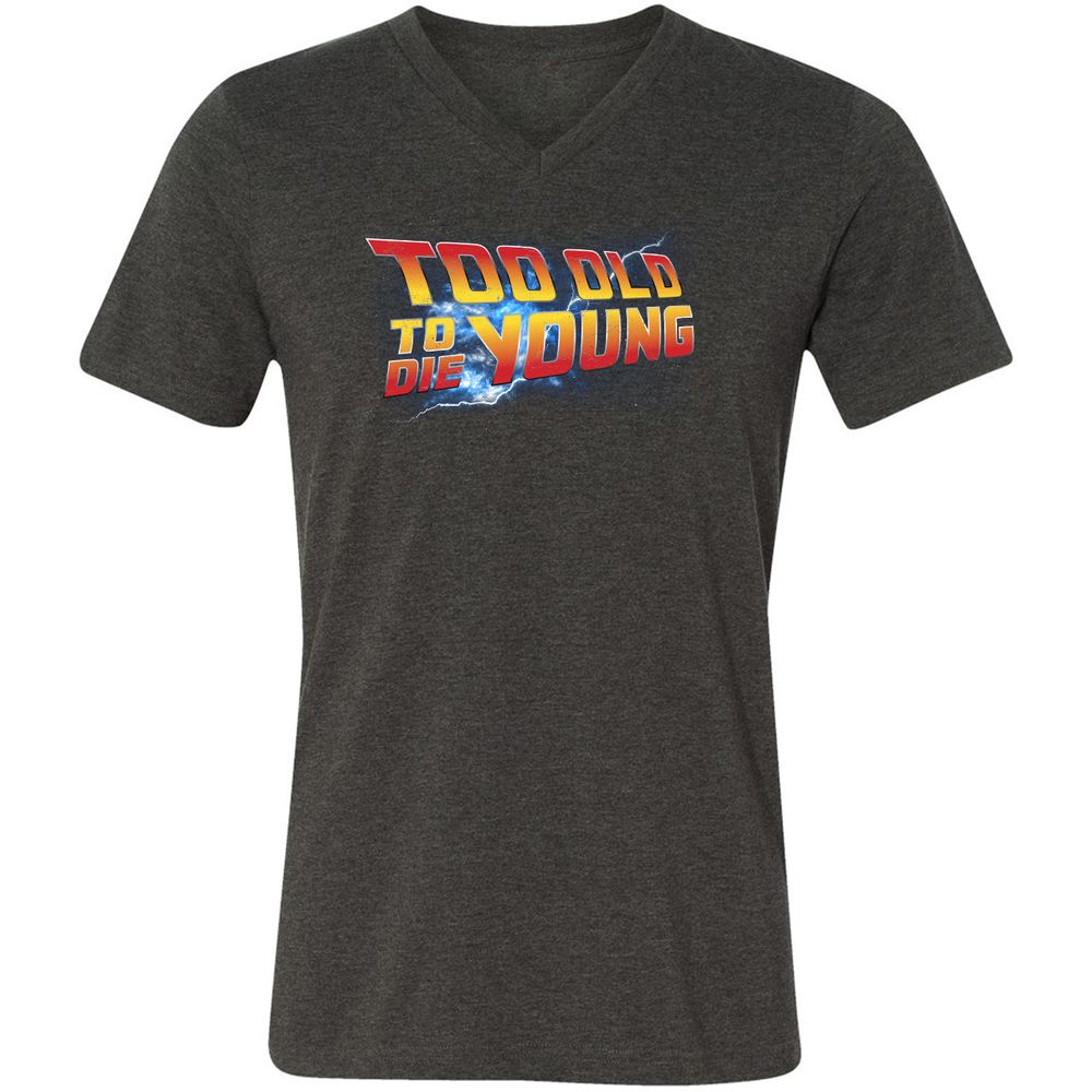 Unisex V-Neck T-Shirt - ZRA4BNRY - Dark Grey Heather - 8