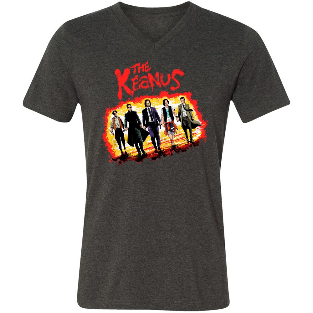 Unisex V-Neck T-Shirt - H3EJ3UFF - Dark Grey Heather - 8