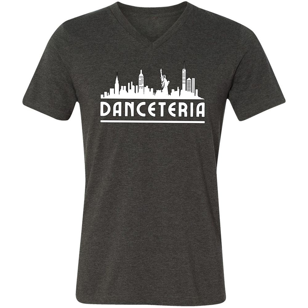 Unisex V-Neck T-Shirt - 3DXNQJ8W - Dark Grey Heather - 8