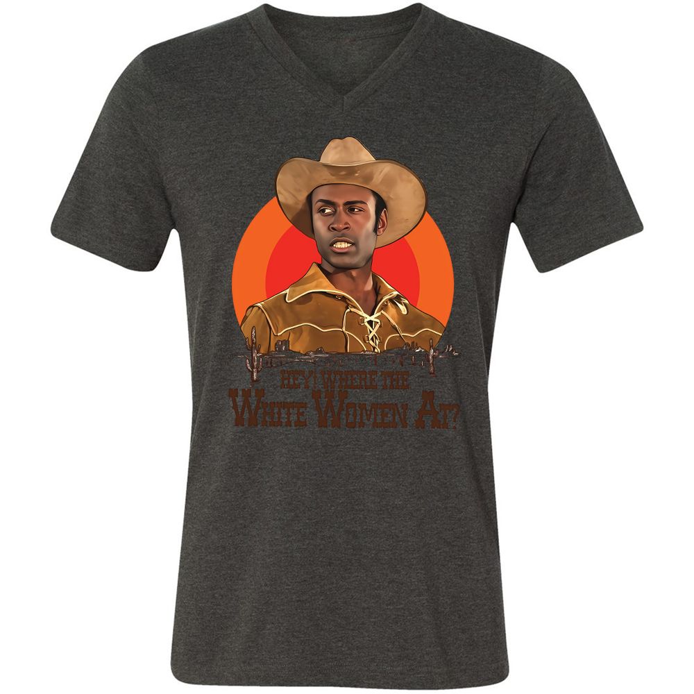 Unisex V-Neck T-Shirt - 3L811JBC - Dark Grey Heather - 8