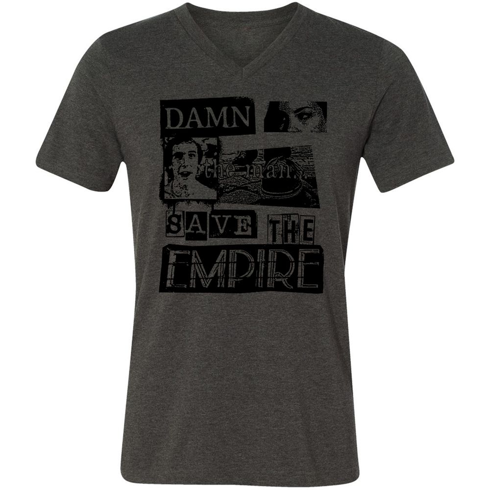 Unisex V-Neck T-Shirt - 85T26U5W - Dark Grey Heather - 8