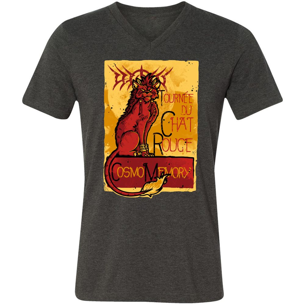 Unisex V-Neck T-Shirt - VKM92Q1S - Dark Grey Heather - 8