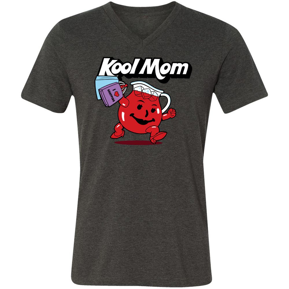 Unisex V-Neck T-Shirt - FGQTAU61 - Dark Grey Heather - 8