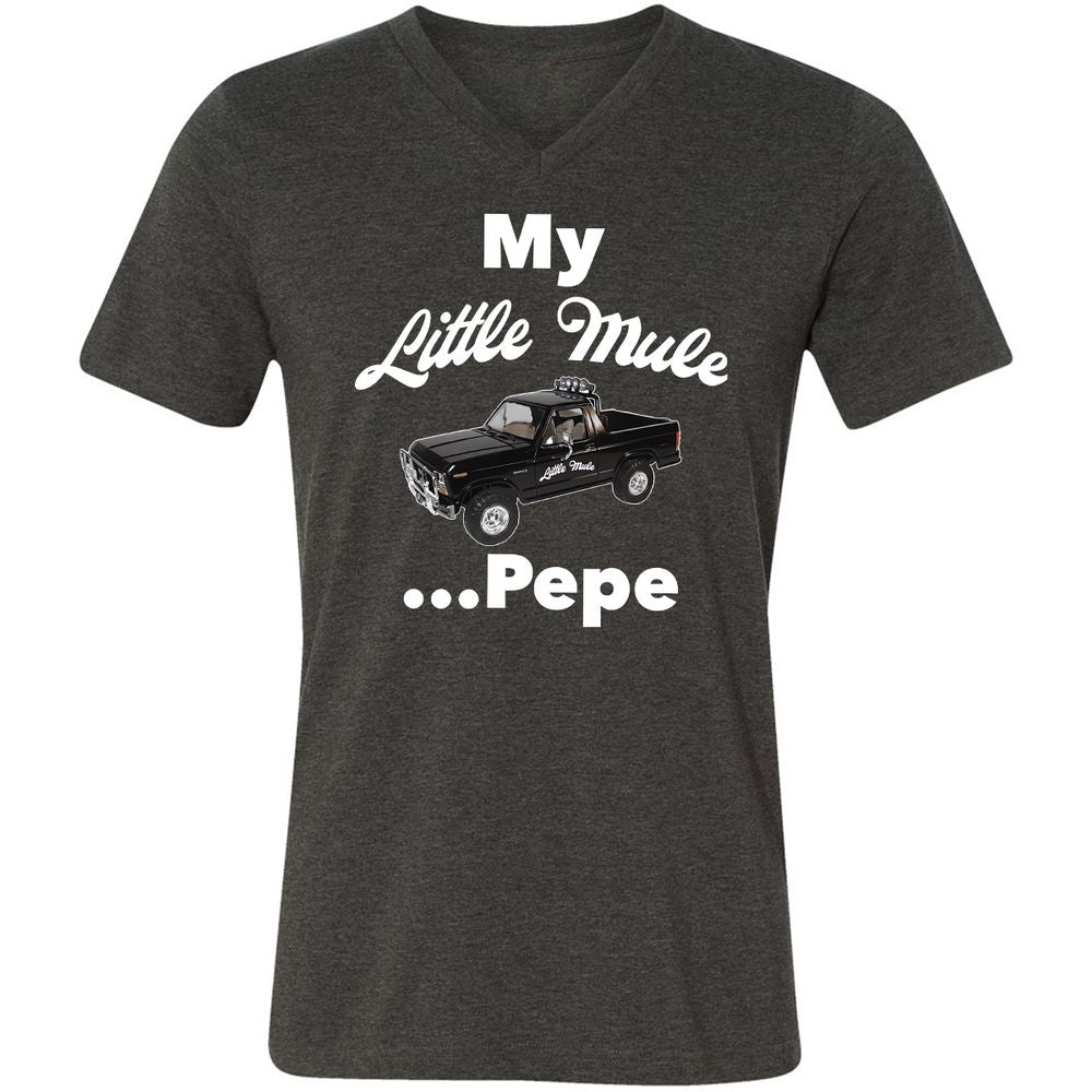 Unisex V-Neck T-Shirt - Q659RRPE - Dark Grey Heather - 8