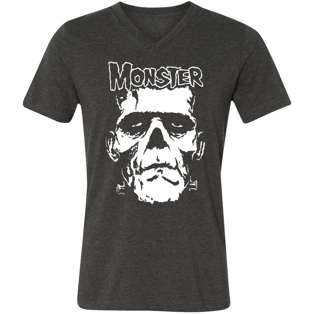 Unisex V-Neck T-Shirt - H416EA7Z - Dark Grey Heather - 8