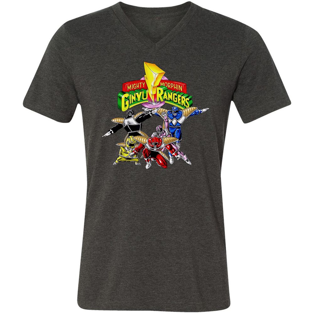 Unisex V-Neck T-Shirt - CDZUNNFB - Dark Grey Heather - 8