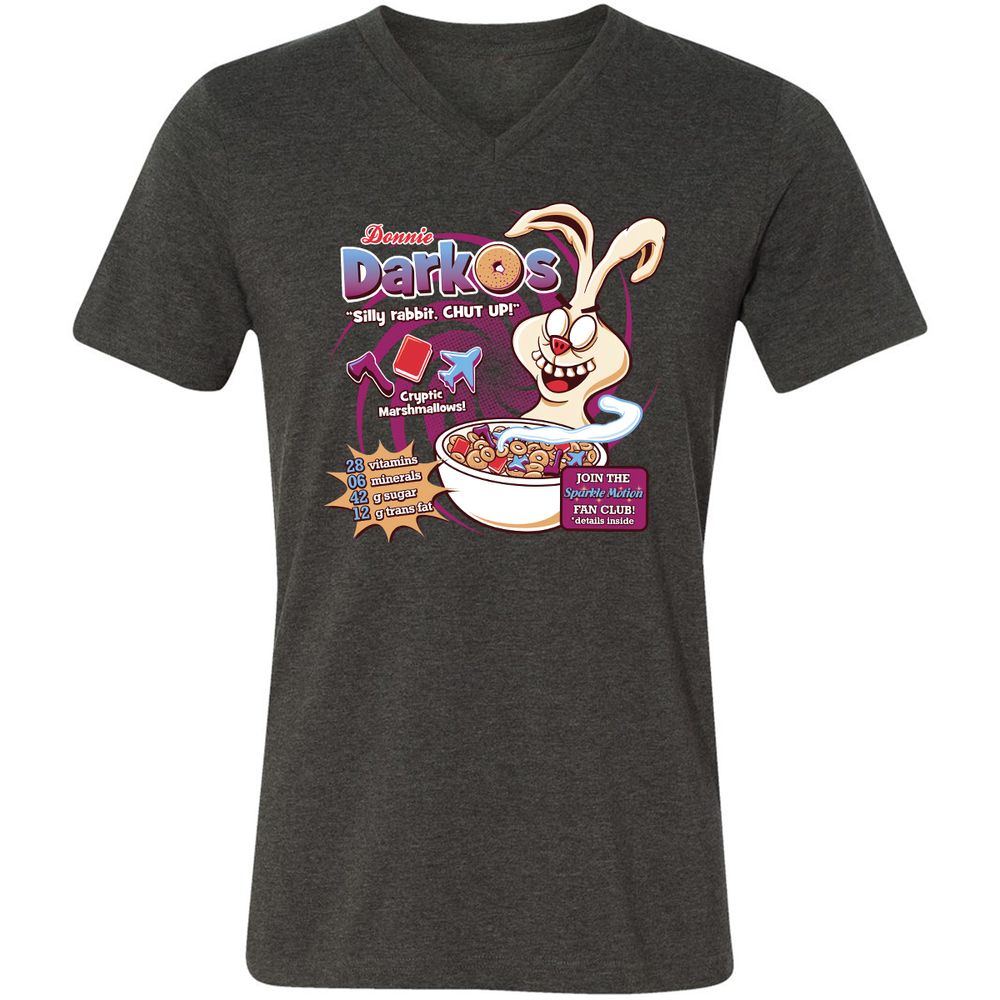 Unisex V-Neck T-Shirt - RKST5YTJ - Dark Grey Heather - 8
