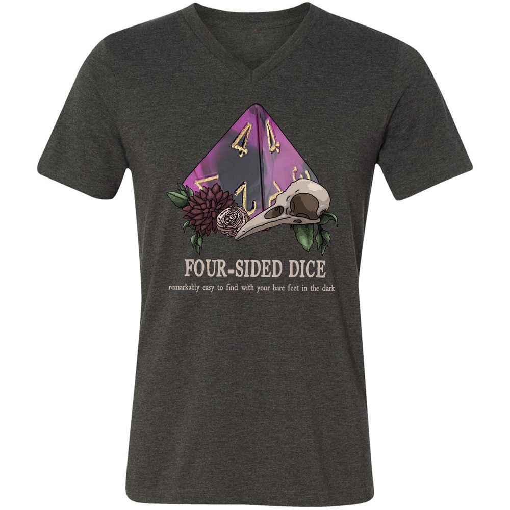 Unisex V-Neck T-Shirt - C1PYPELY - Dark Grey Heather - 8