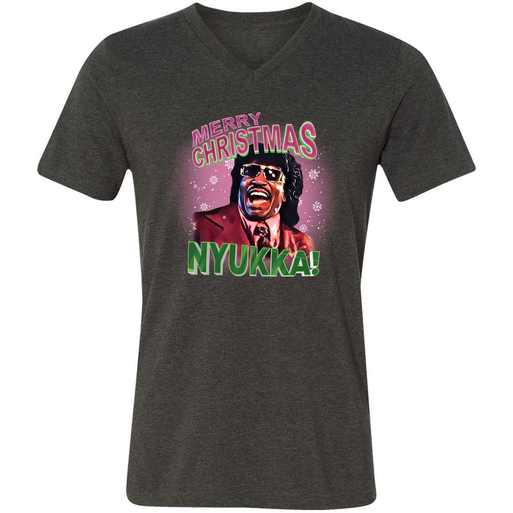 Unisex V-Neck T-Shirt - 5Z99X658 - Dark Grey Heather - 8