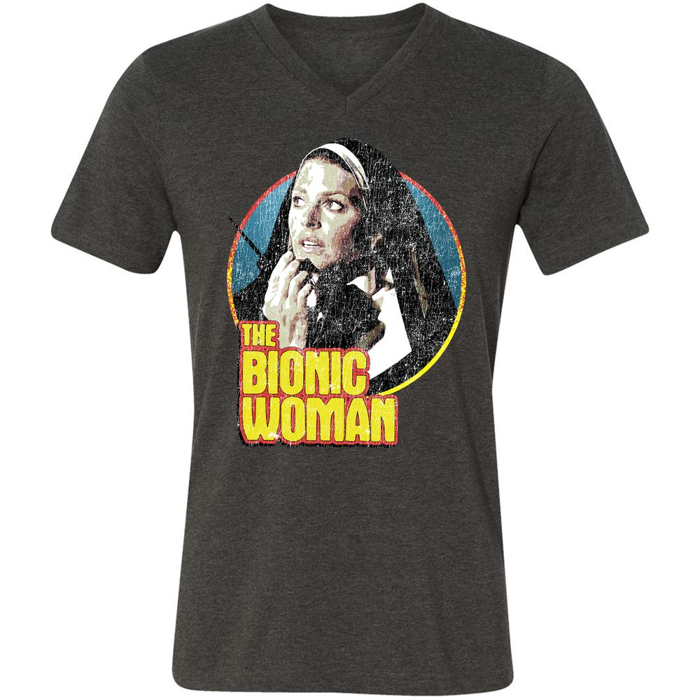 Unisex V-Neck T-Shirt - 8S8PLG24 - Dark Grey Heather - 8