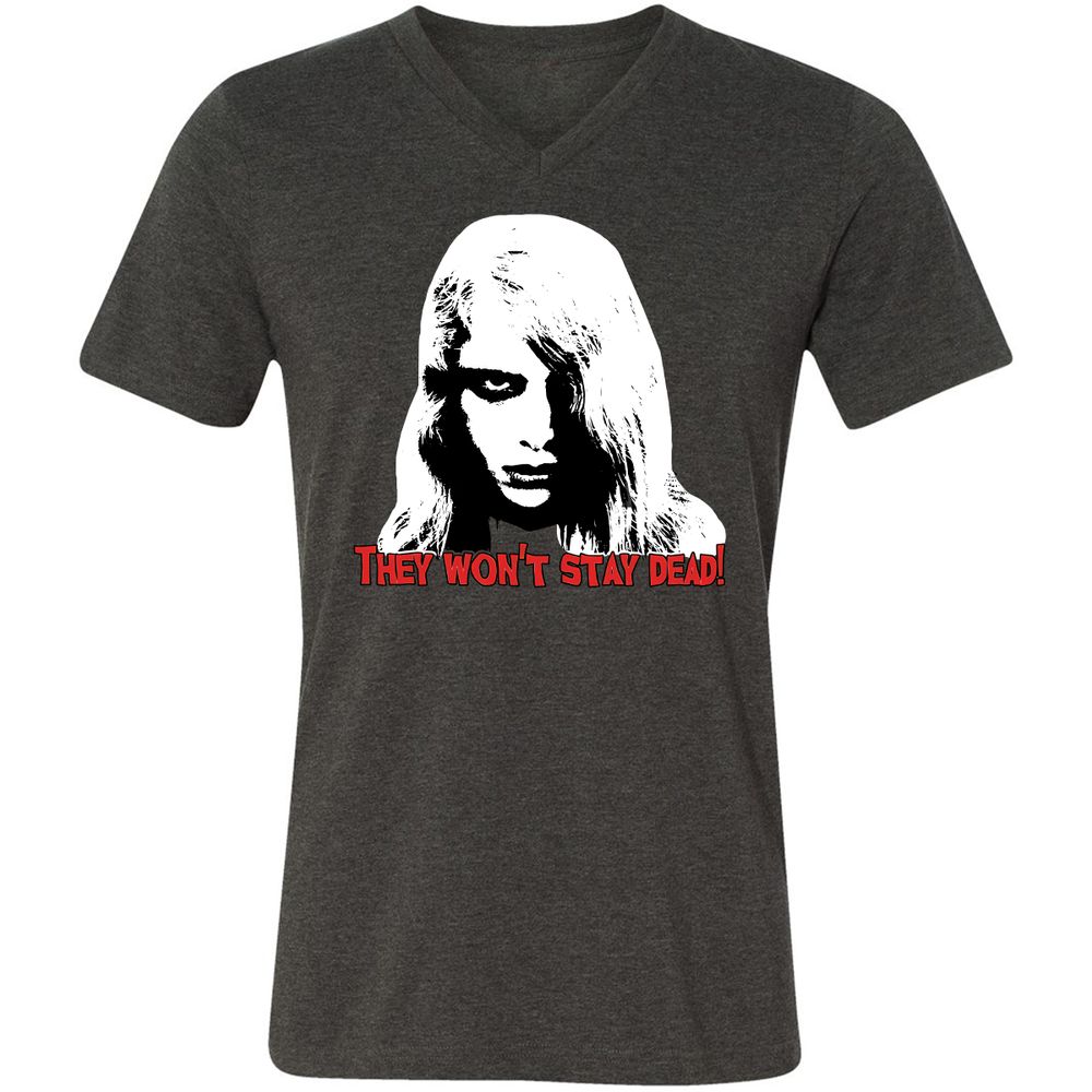 Unisex V-Neck T-Shirt - ADR69PNJ - Dark Grey Heather - 8