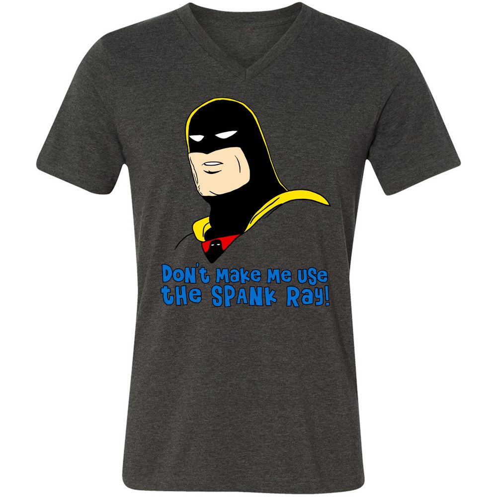 Unisex V-Neck T-Shirt - 627JNRCQ - Dark Grey Heather - 8