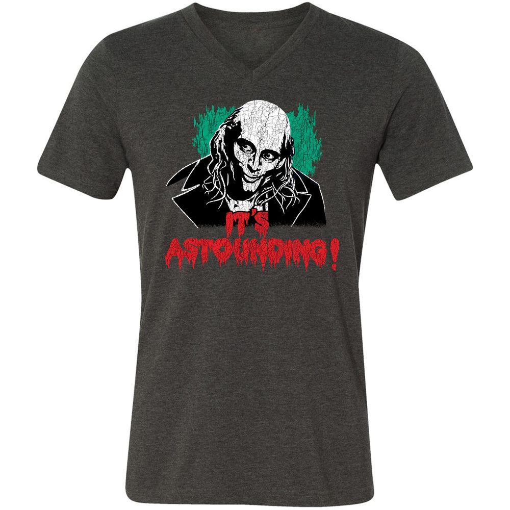 Unisex V-Neck T-Shirt - SNXLYNTX - Dark Grey Heather - 8