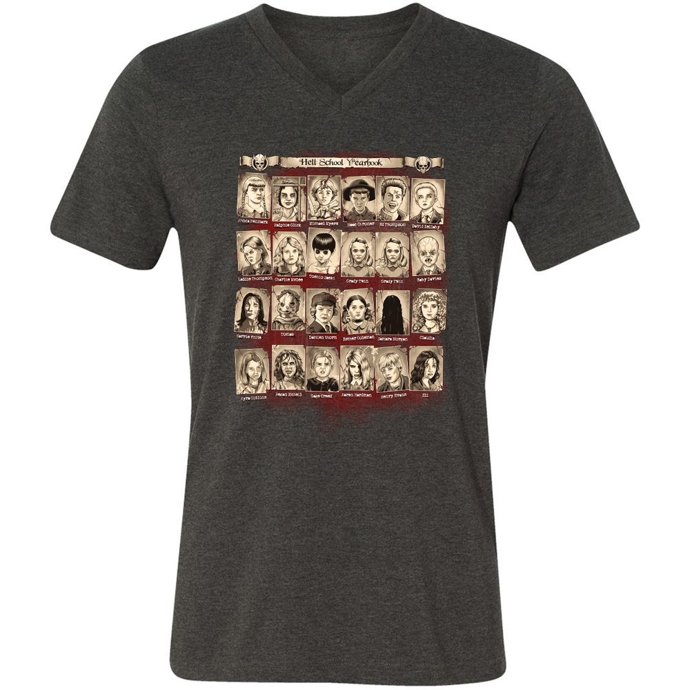 Unisex V-Neck T-Shirt - GMA6QG6P - Dark Grey Heather - 8