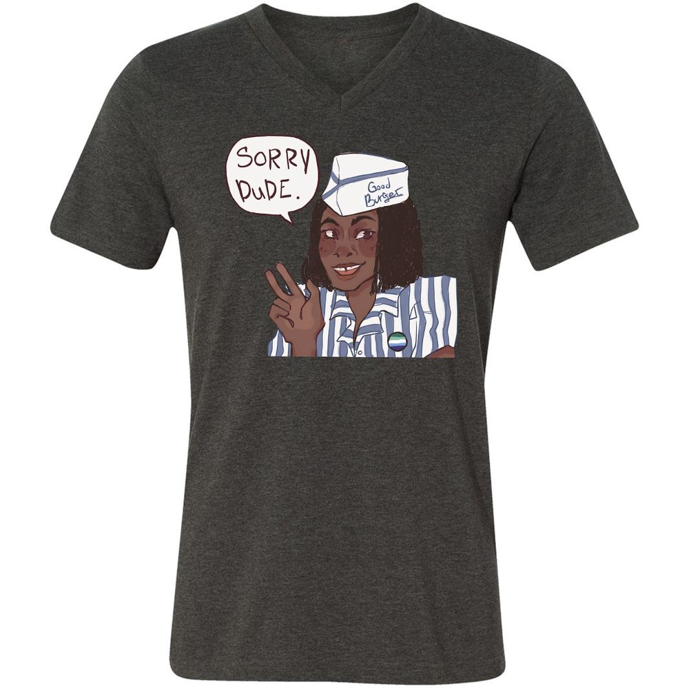 Unisex V-Neck T-Shirt - GDRYEMTK - Dark Grey Heather - 8