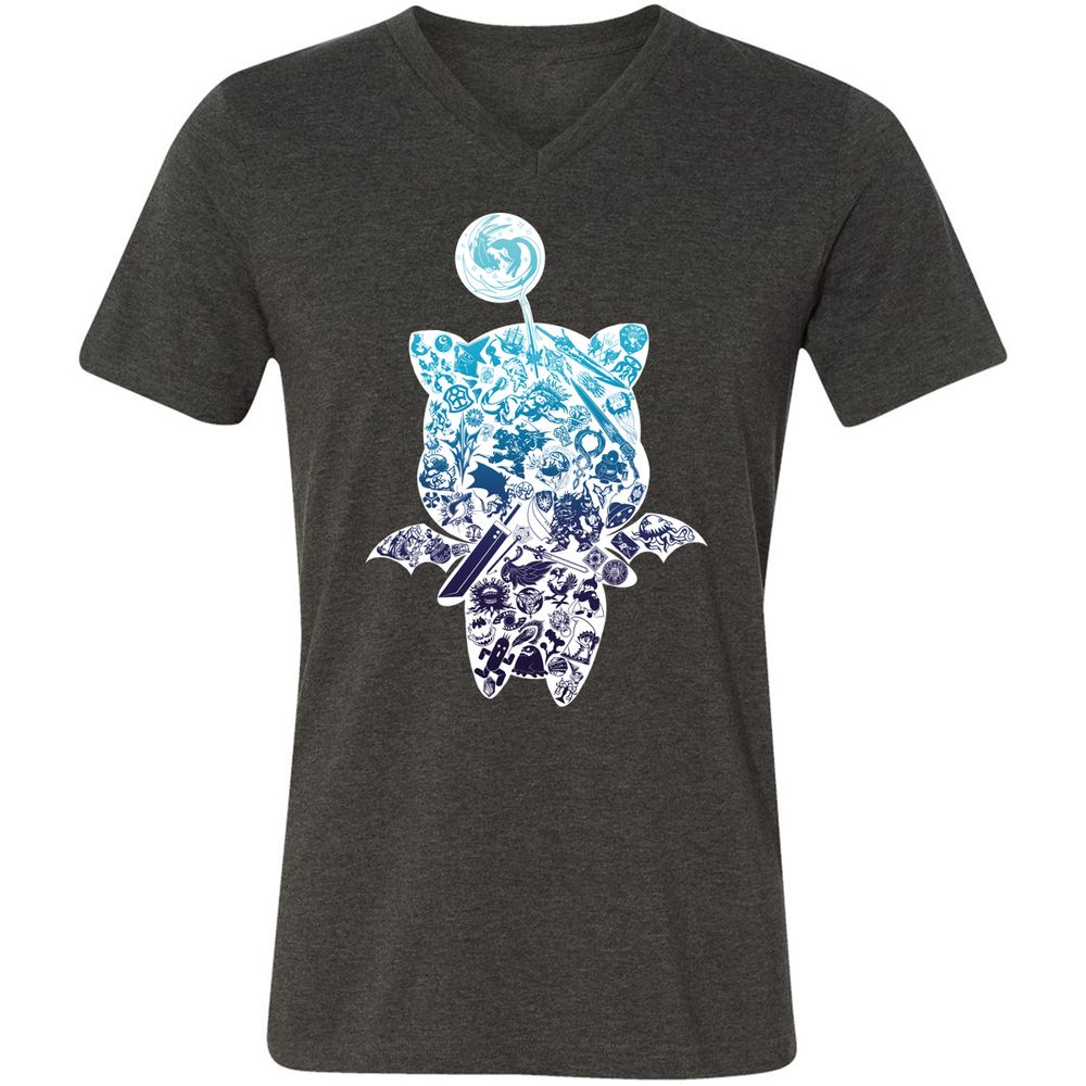 Unisex V-Neck T-Shirt - 427BNPML - Dark Grey Heather - 8