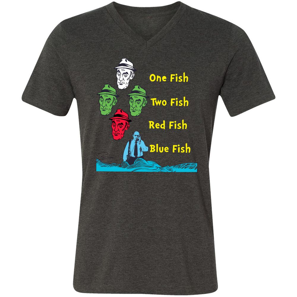 Unisex V-Neck T-Shirt - AC3TR6T4 - Dark Grey Heather - 8