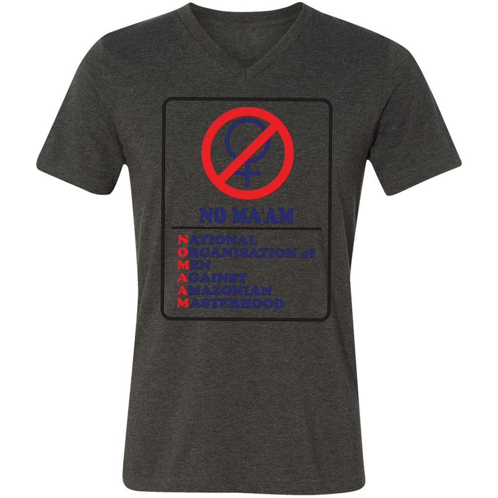 Unisex V-Neck T-Shirt - 324R1Q4L - Dark Grey Heather - 8