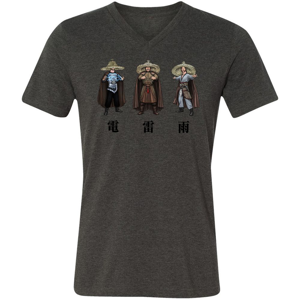 Unisex V-Neck T-Shirt - JGJQZMR2 - Dark Grey Heather - 8