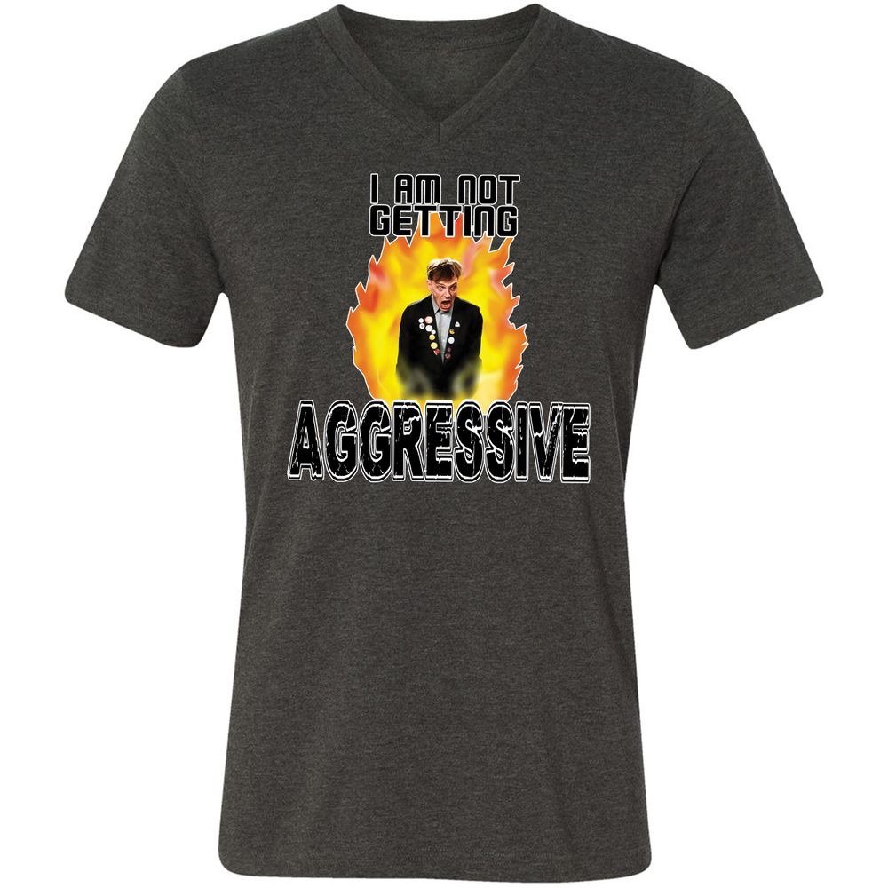 Unisex V-Neck T-Shirt - FMAZ4X5L - Dark Grey Heather - 8
