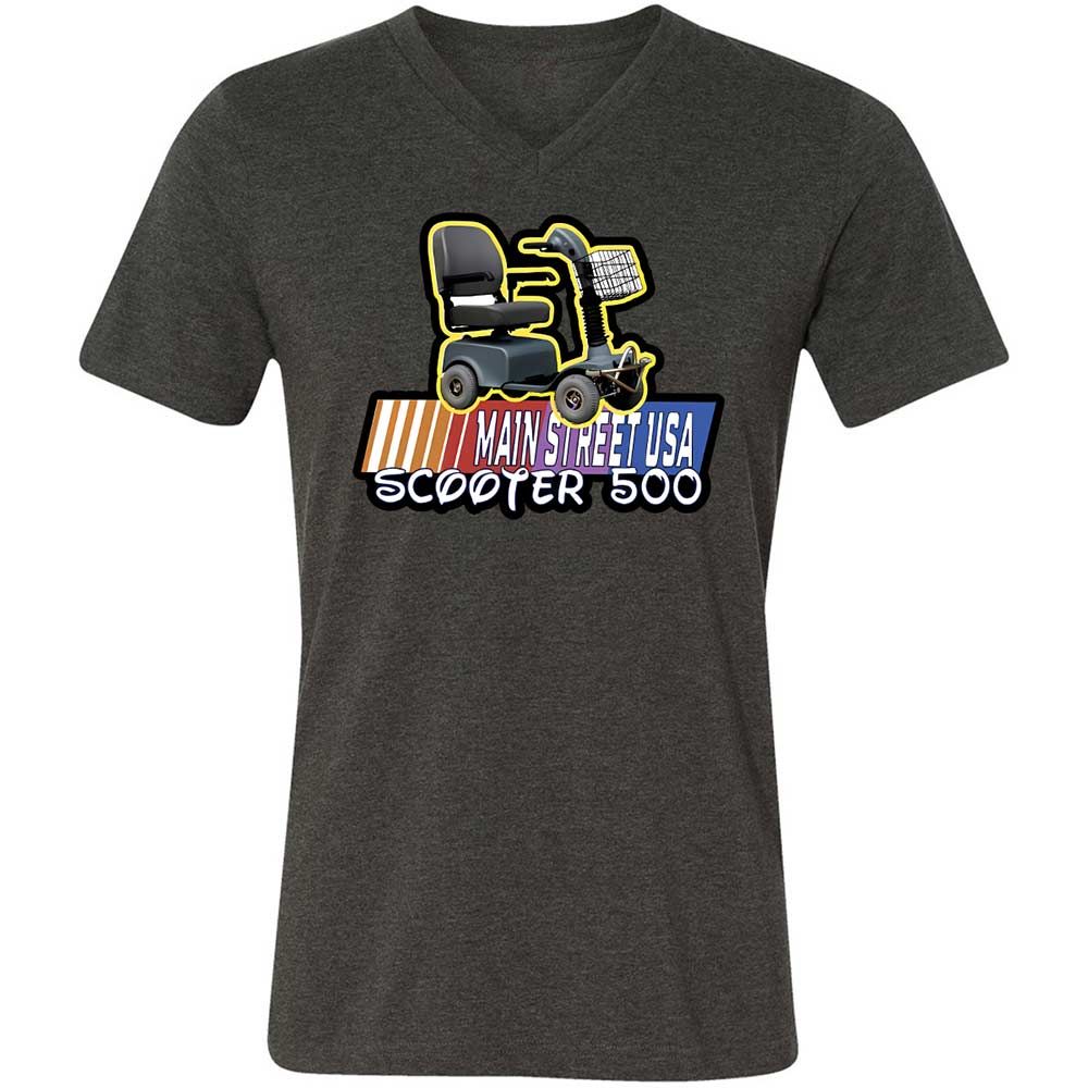 Unisex V-Neck T-Shirt - 2D6AB9UB - Dark Grey Heather - 8