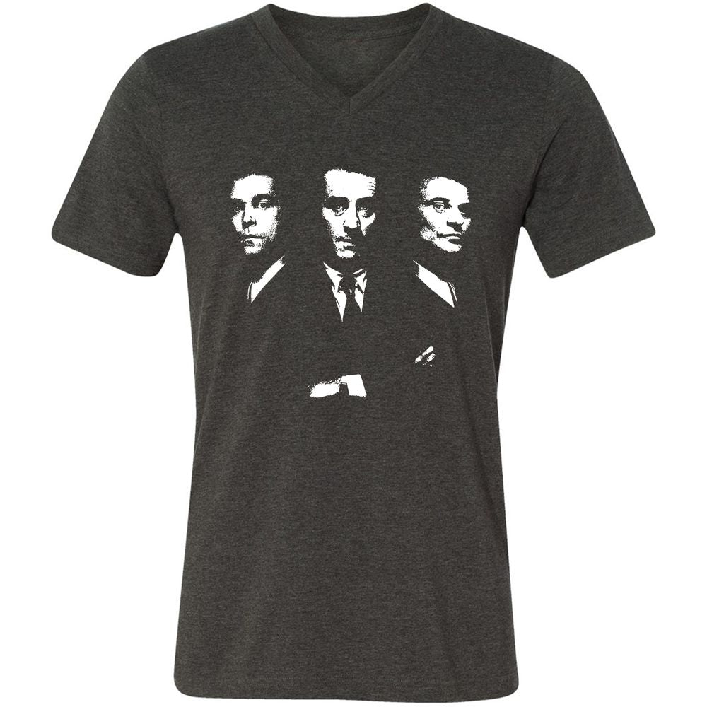 Unisex V-Neck T-Shirt - R2CABGAG - Dark Grey Heather - 8