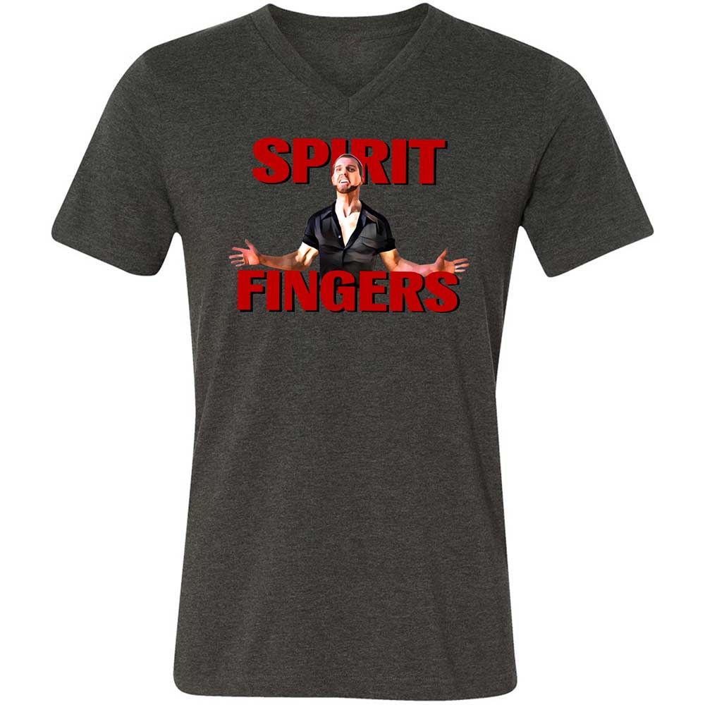 Unisex V-Neck T-Shirt - 4RKQZY3T - Dark Grey Heather - 8