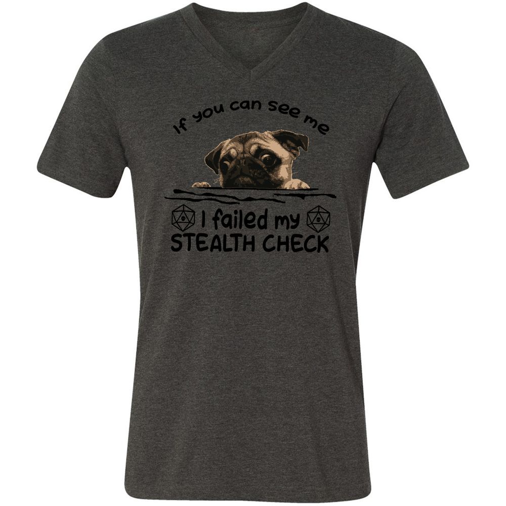 Unisex V-Neck T-Shirt - ED6745N5 - Dark Grey Heather - 8