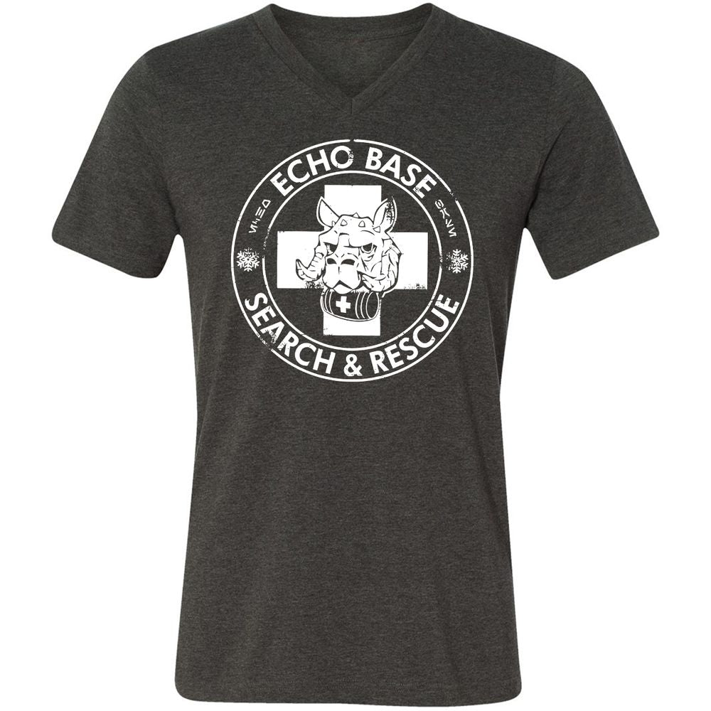 Unisex V-Neck T-Shirt - 3XMZRWMU - Dark Grey Heather - 8