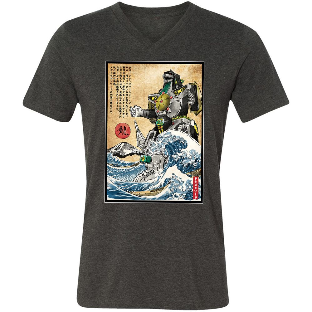 Unisex V-Neck T-Shirt - P74UEXFJ - Dark Grey Heather - 8