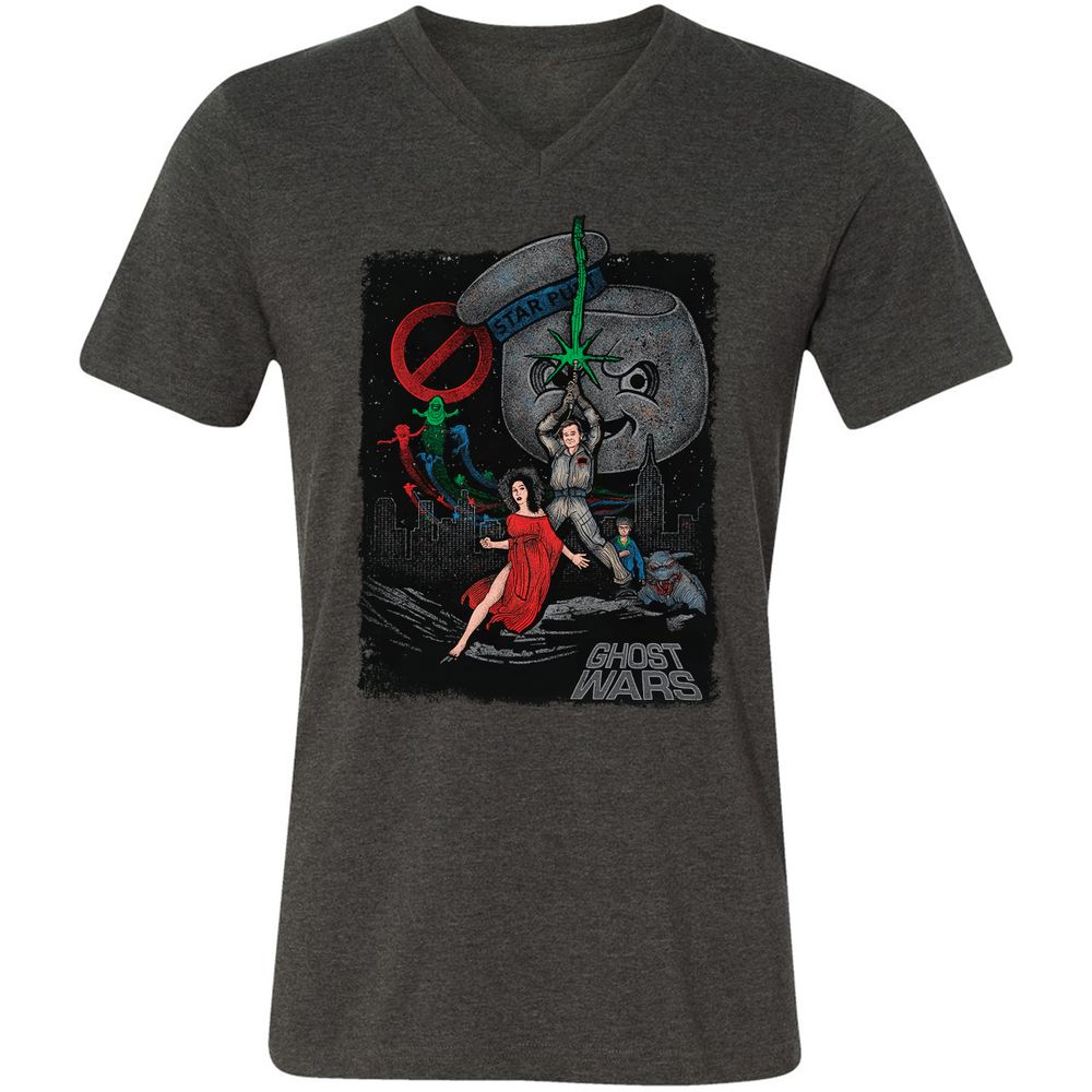 Unisex V-Neck T-Shirt - D19SU9ZB - Dark Grey Heather - 8