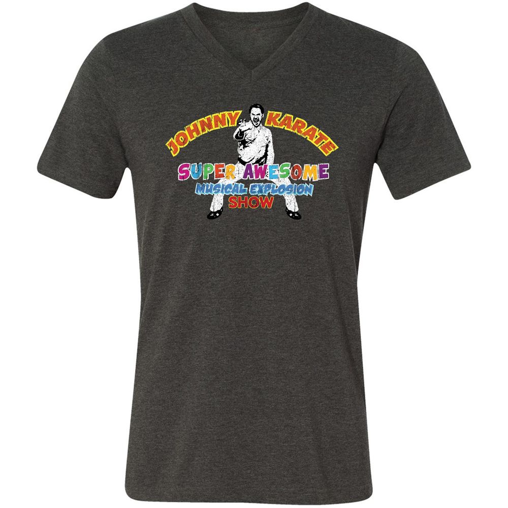 Unisex V-Neck T-Shirt - TYRMN8X3 - Dark Grey Heather - 8