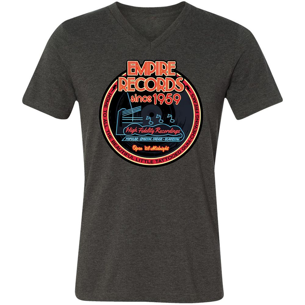 Unisex V-Neck T-Shirt - DXHM2546 - Dark Grey Heather - 8