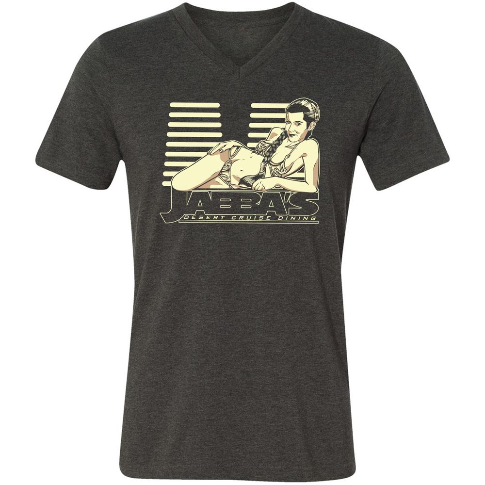 Unisex V-Neck T-Shirt - 9NFWGVYD - Dark Grey Heather - 8