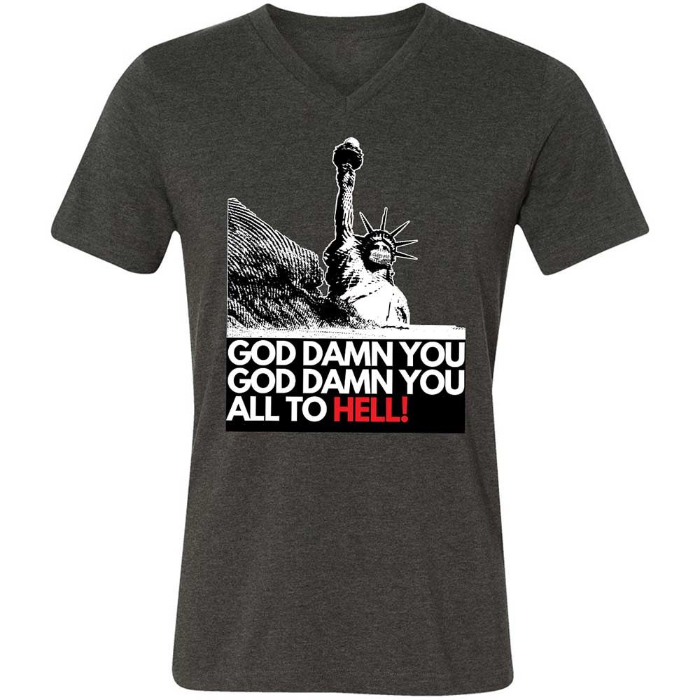 God damn you all to hell! - Dark Grey Heather - 8